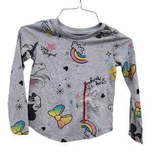 Target Minnie Mouse Long Sleeve Grey Shirt Girl Sz XS (4/5)
